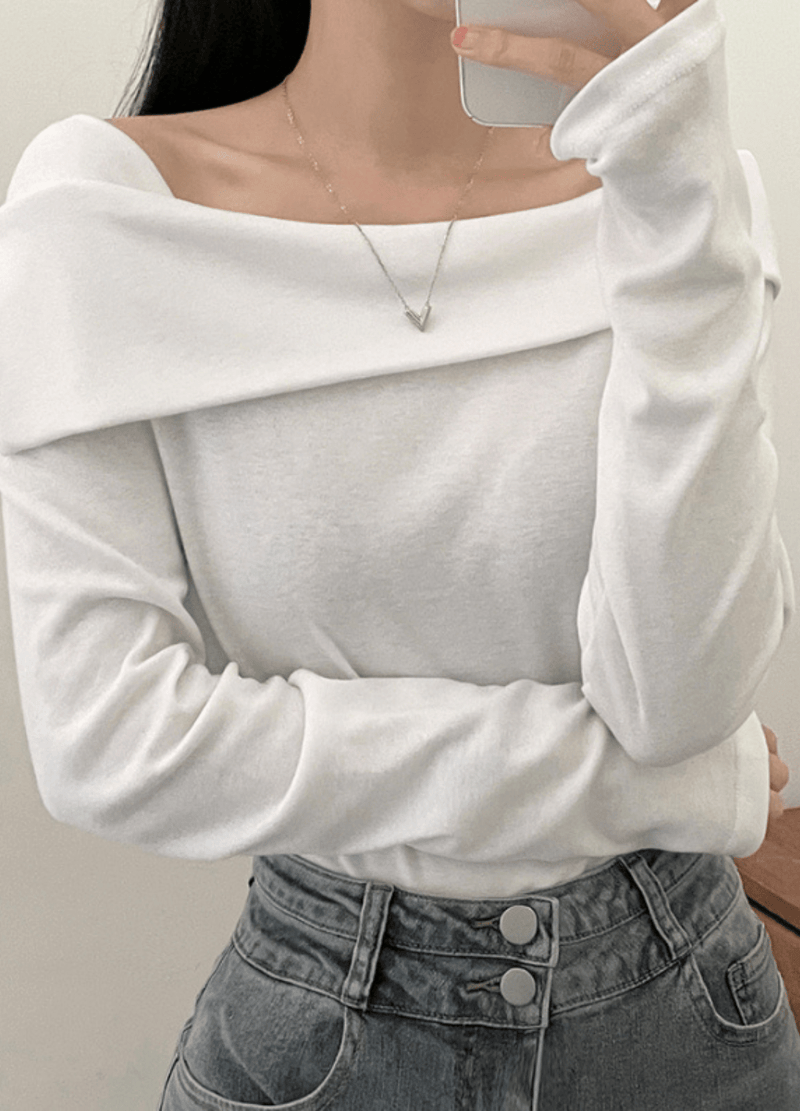 UNBALNCED OFF-SHOULDER ( 3 COLORS )