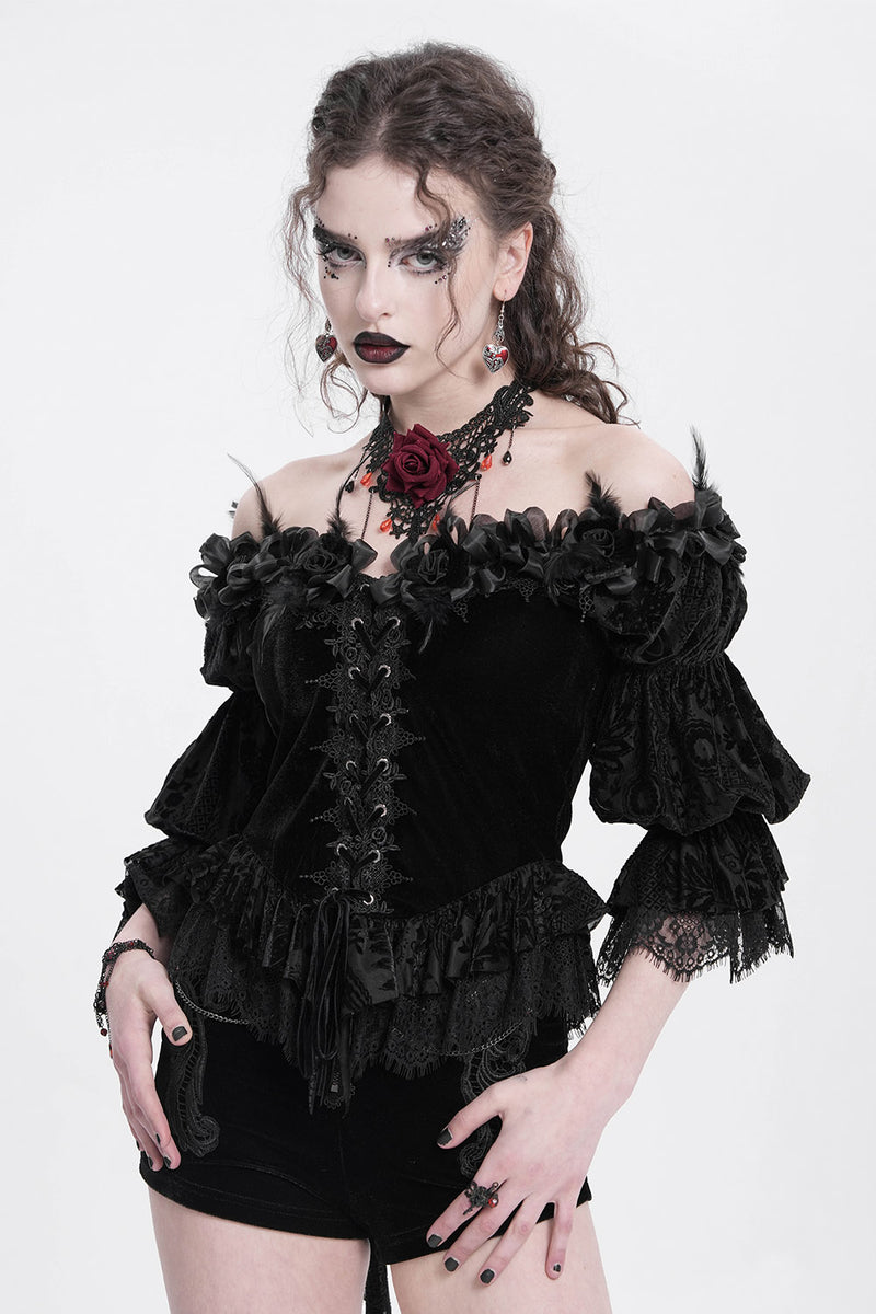 Royal Rose Off-the-Shoulder Top
