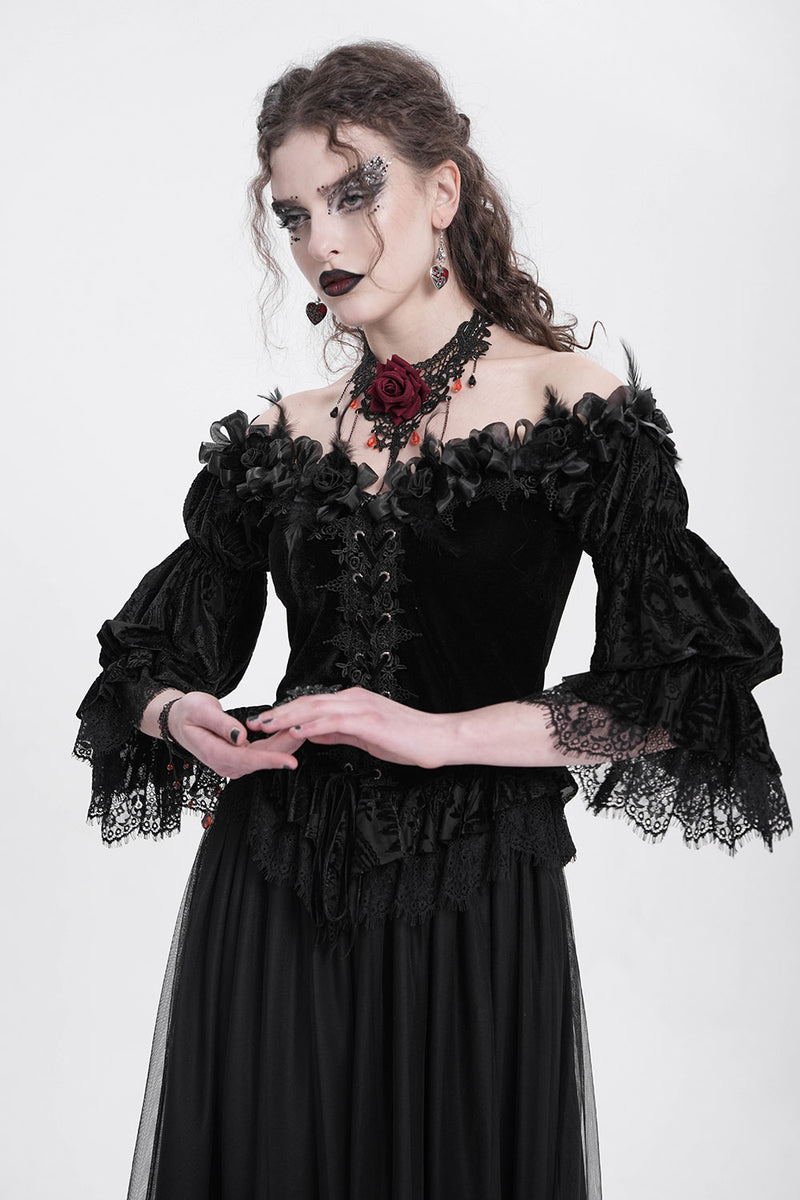 Royal Rose Off-the-Shoulder Top