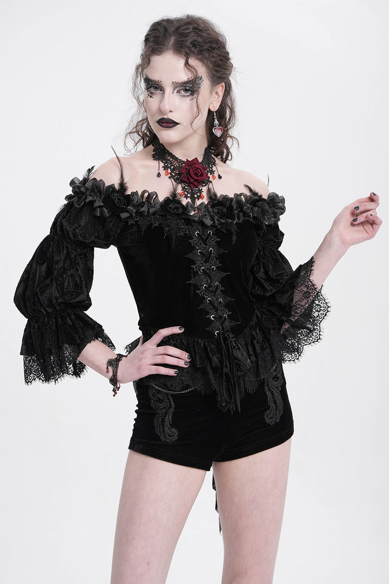 Royal Rose Off-the-Shoulder Top