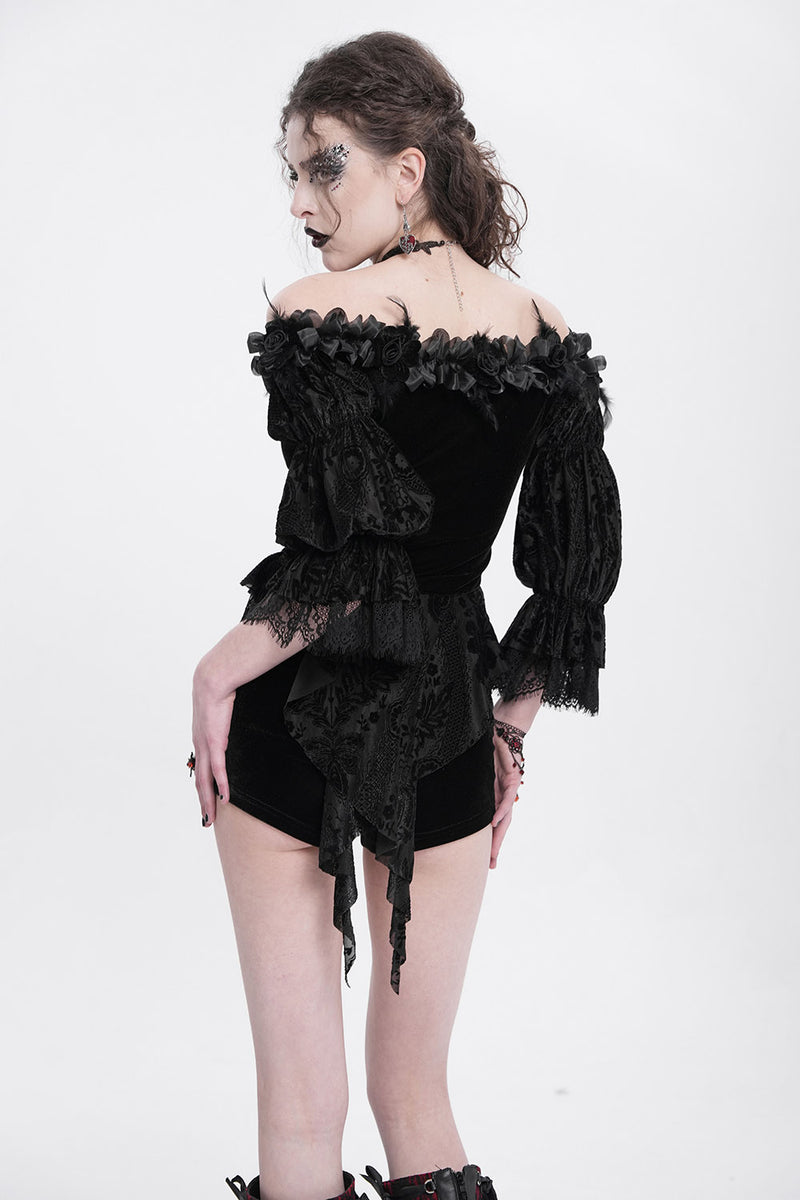 Royal Rose Off-the-Shoulder Top