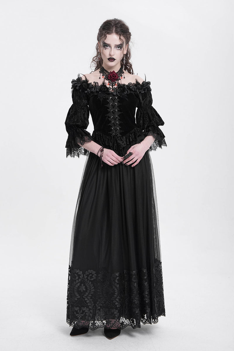Royal Rose Off-the-Shoulder Top