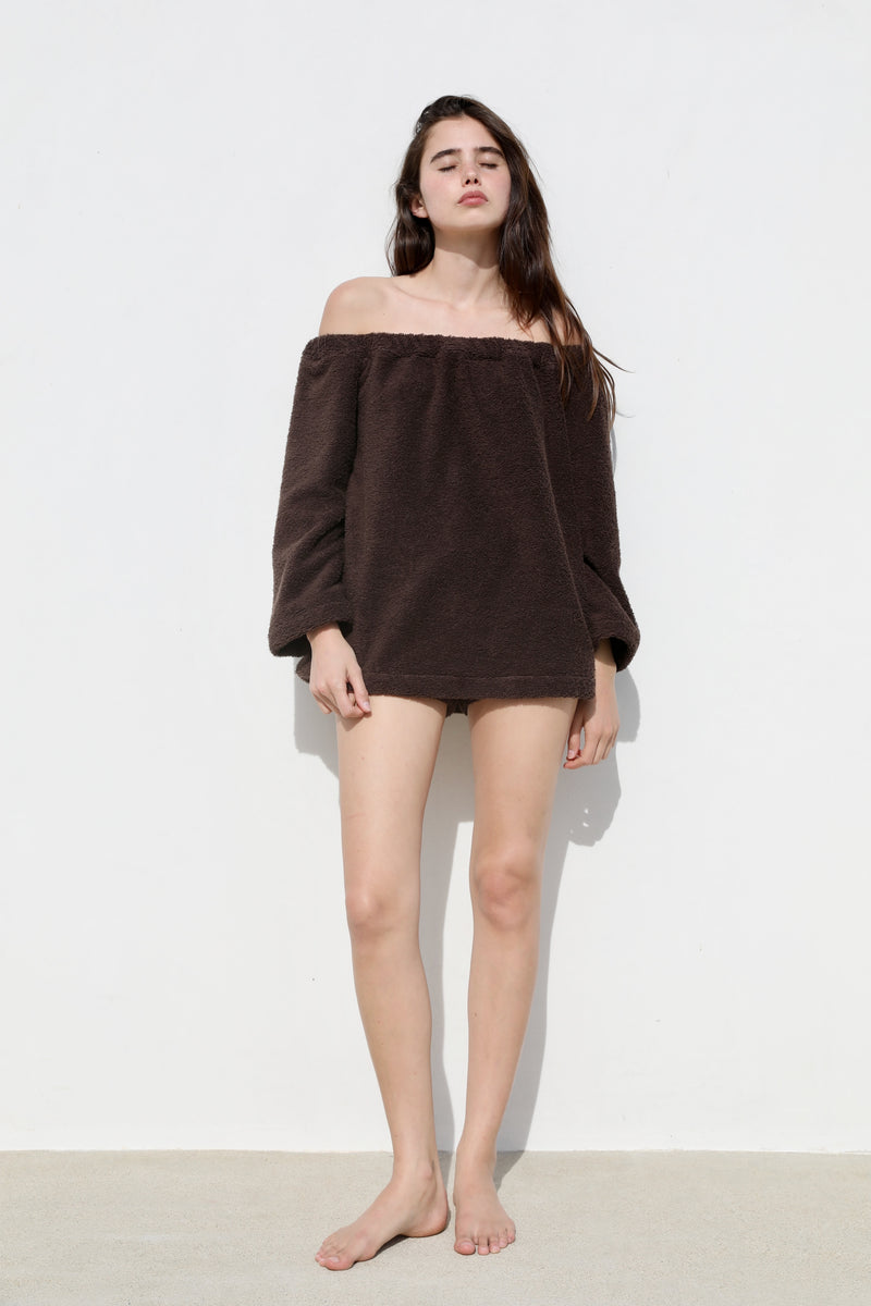 The Off the Shoulder Top - Plush Terry