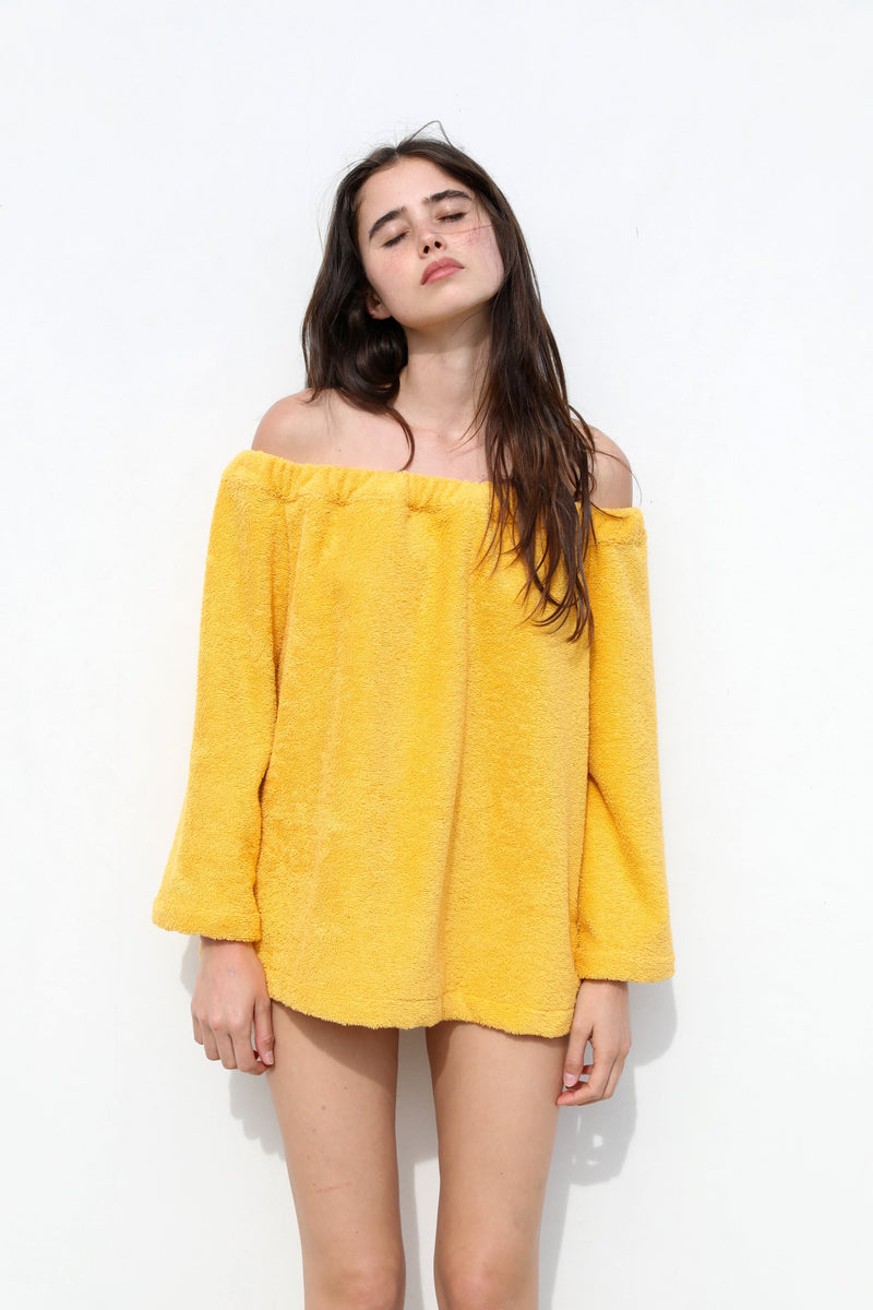 The Off the Shoulder Top - Plush Terry