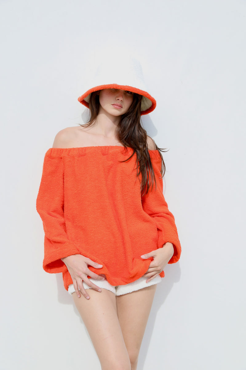 The Off the Shoulder Top - Plush Terry