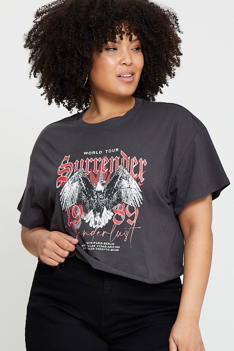 Yellow Crop T-shirt World Tour Short Sleeve Cotton Semi