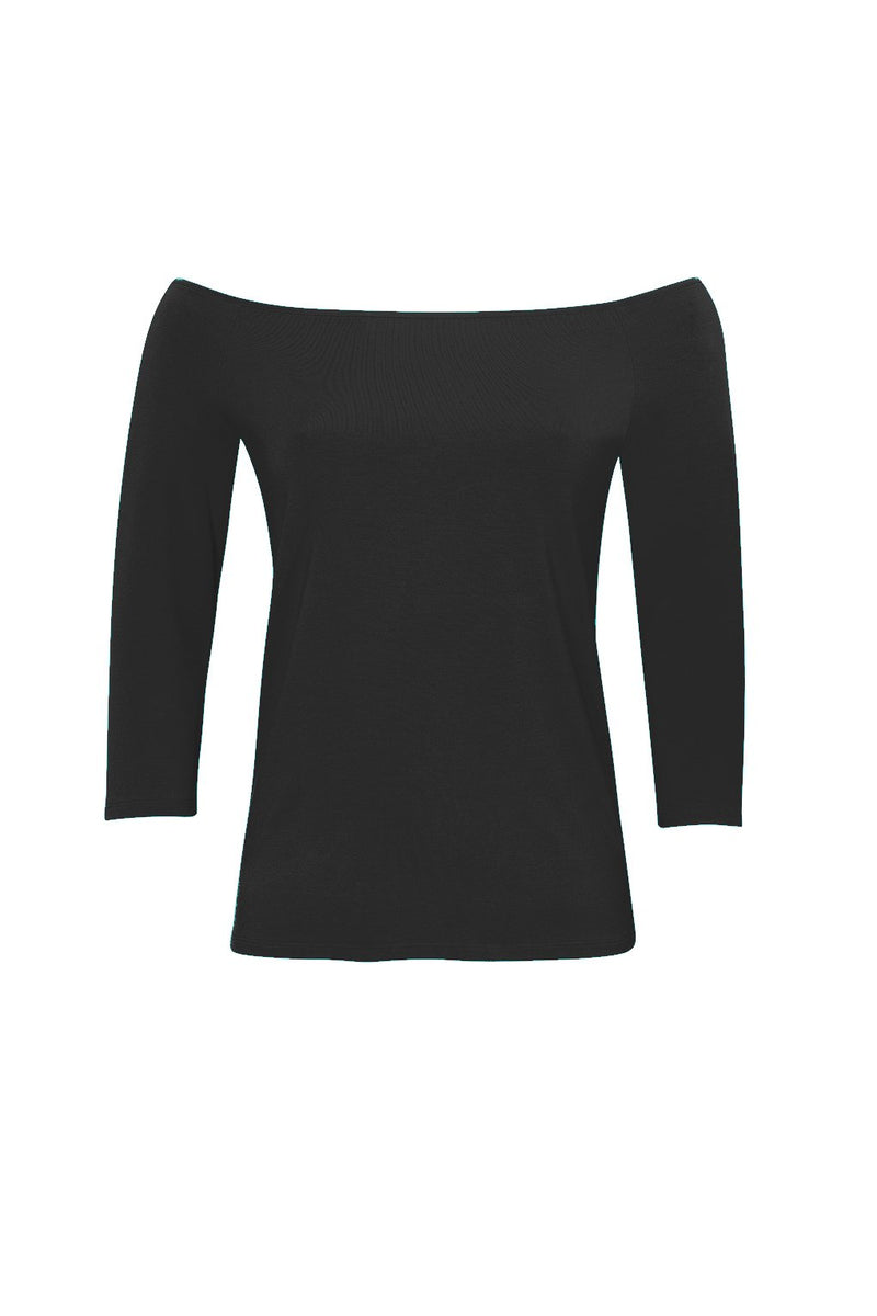PAULA RYAN ESSENTIALS Off Shoulder Top - MicroModal