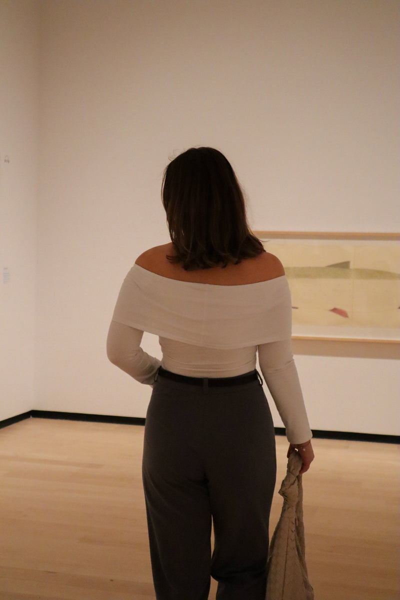 Top Off-The-Shoulders - White Cotton