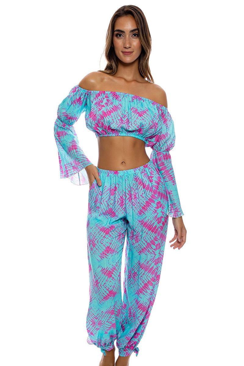 SHOCK WAVES - Off The Shoulder Flre Sleeve Top
