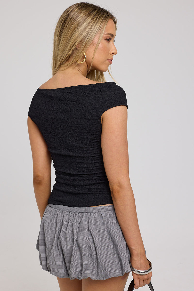 Lioness Crue Off Shoulder Top Onyx