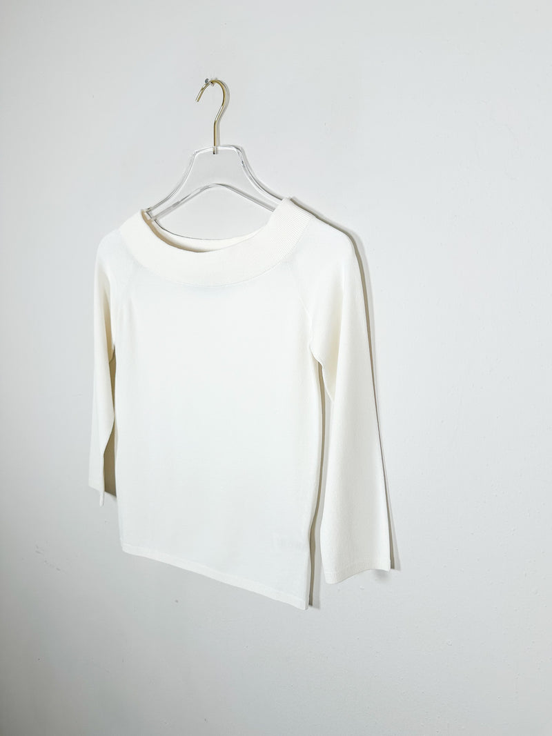 Roberto Collina - Off Shoulder Manica 3/4 - Ecru
