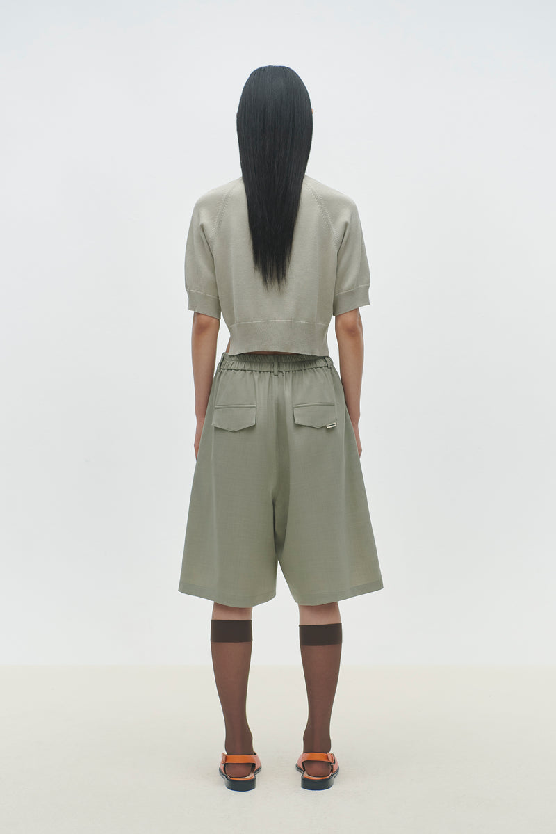 Organic Cotton Cut-Out Top | Pearl Grey