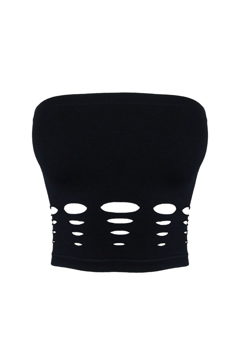Electricity Cut Out Tube Top