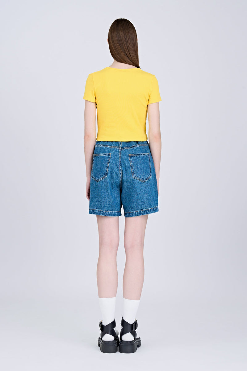 Shoulder Cut-Out Tee - Cadmium Yellow