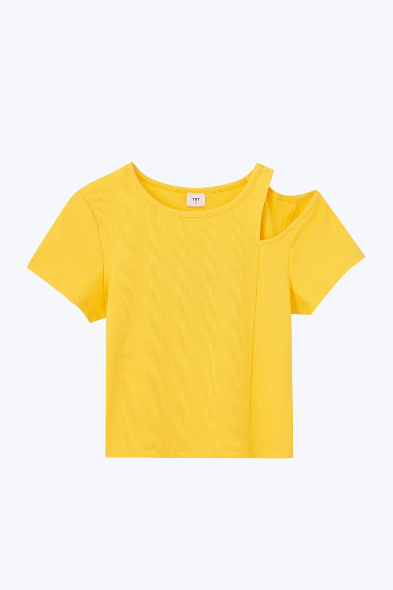 Shoulder Cut-Out Tee - Cadmium Yellow