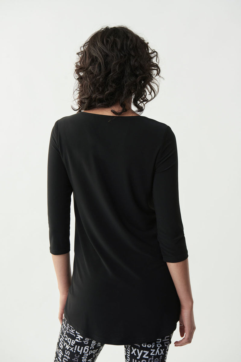 Joseph Ribkoff Black Cut-Out Detail Top Style 221144