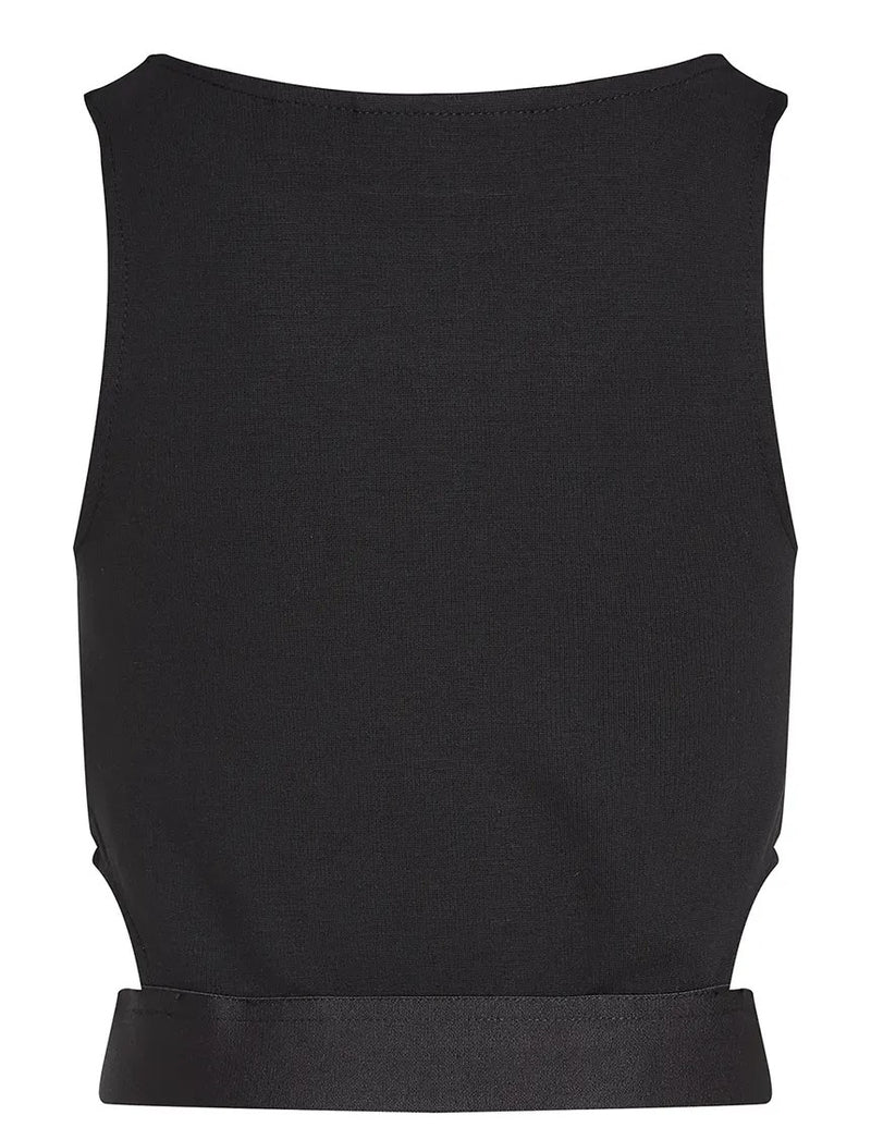 CALVIN KLEIN Top in punto Milano con cut out e logo
