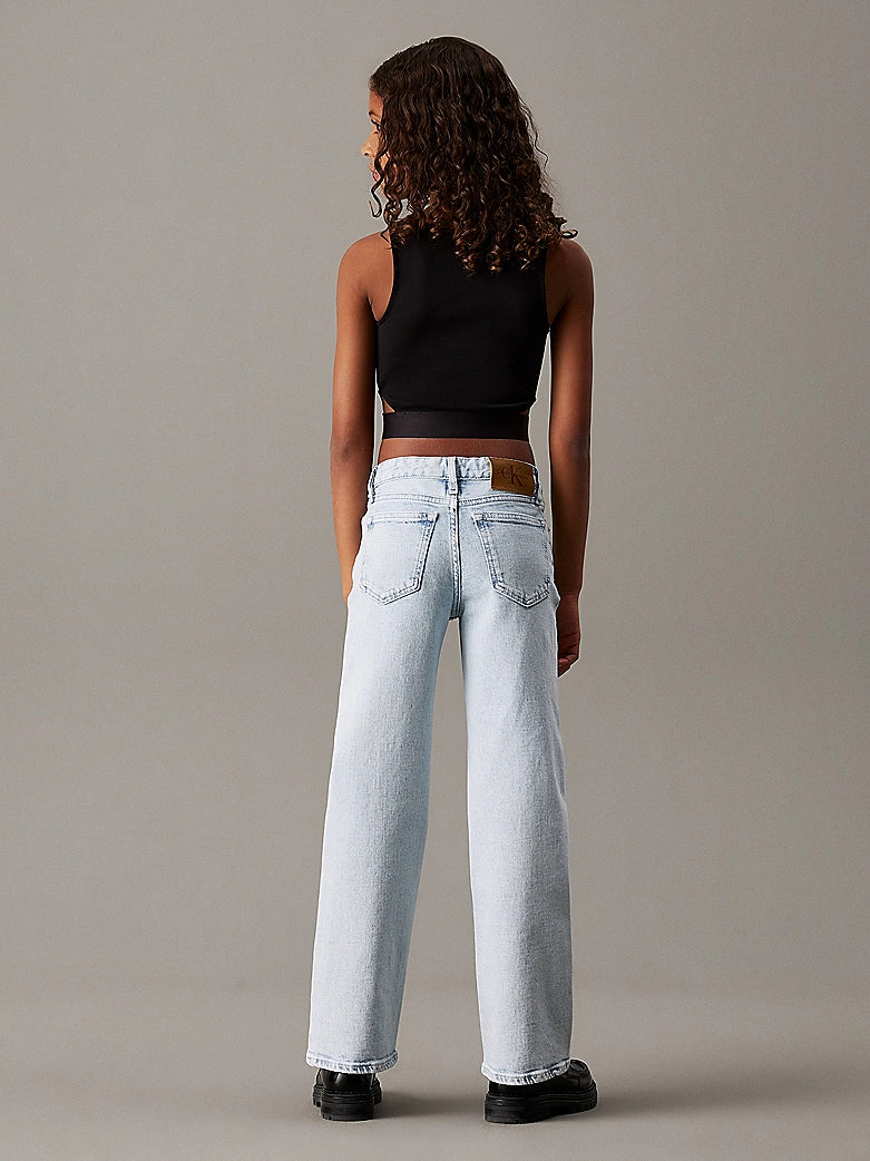 CALVIN KLEIN Top in punto Milano con cut out e logo