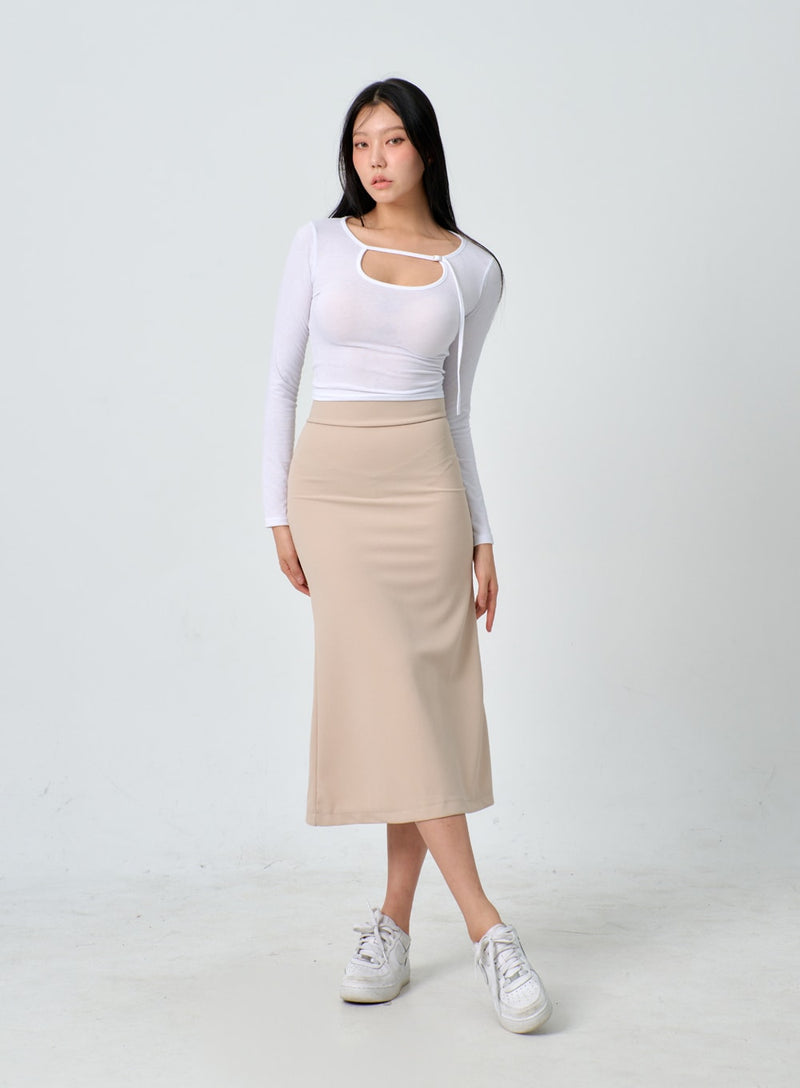 Cut-Out Cropped Top IF301