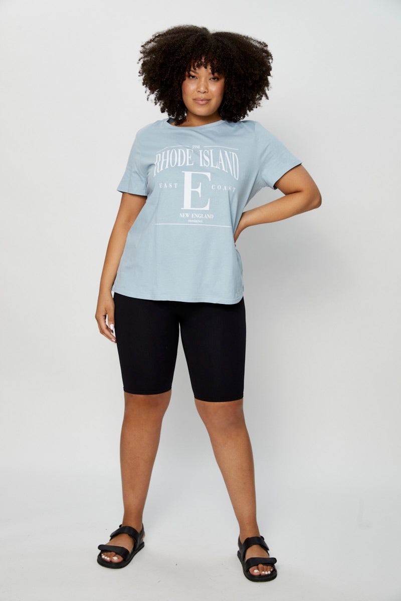 Brown Graphic T-shirt Crew Neck