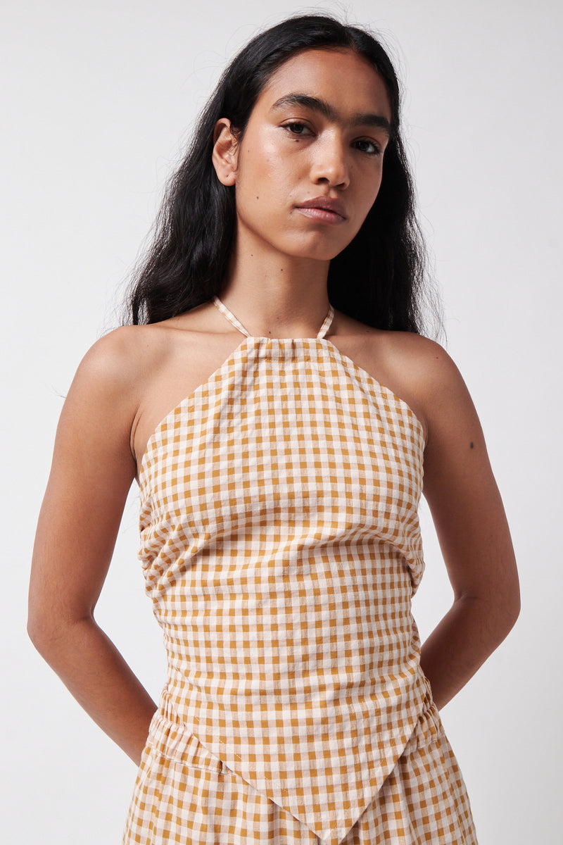 Caramelo Backless Top