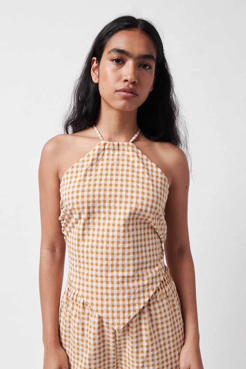 Caramelo Backless Top