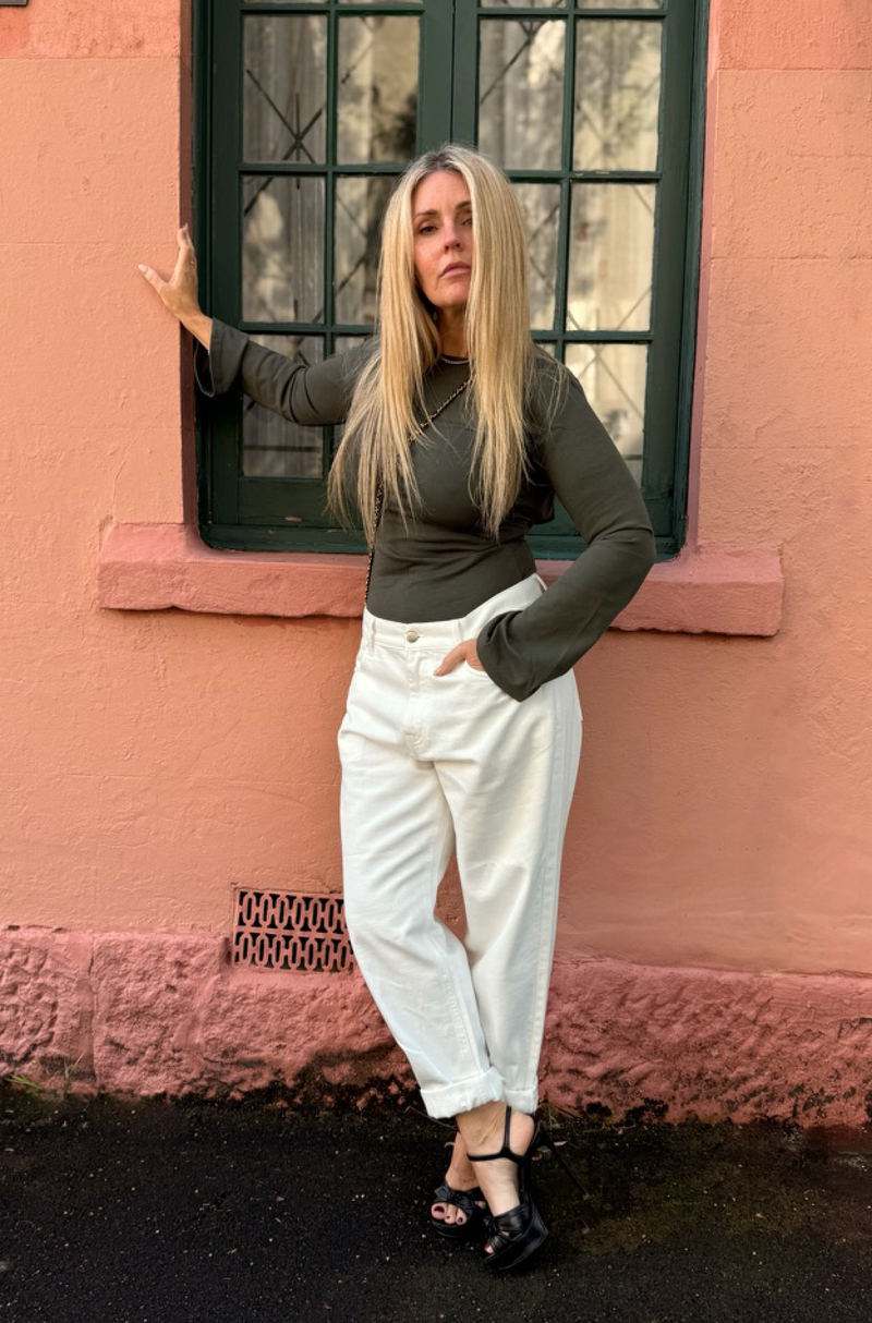 The Backless Double Drape | Khaki [Green]