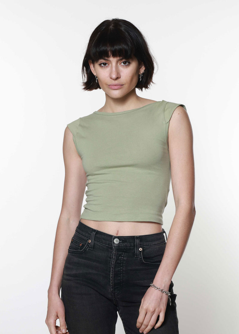 Pistachio Backless Tee