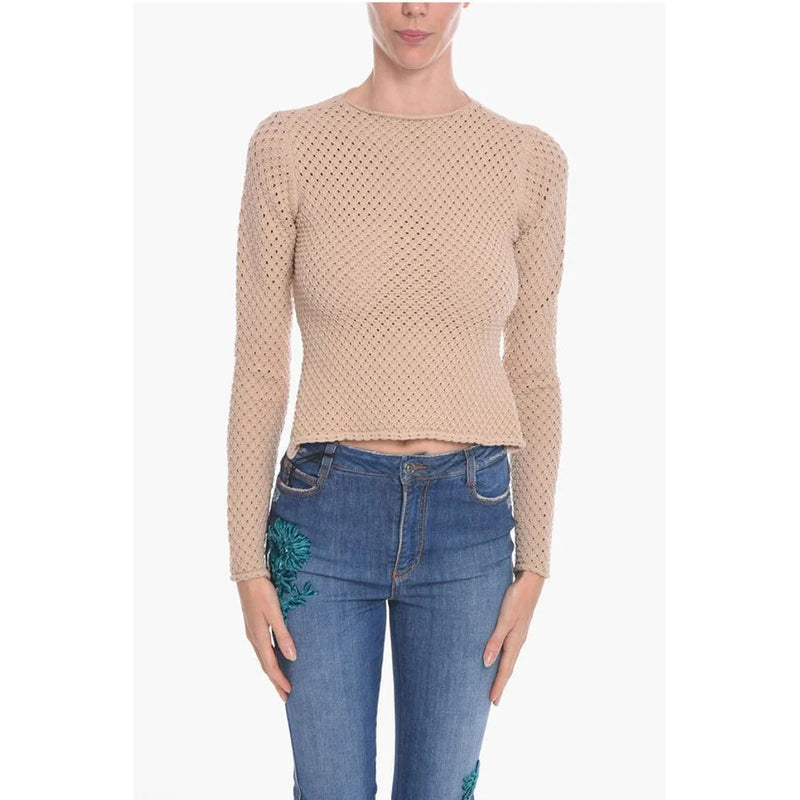 Beige Backless Winter Knit Dress Gift Fragrance