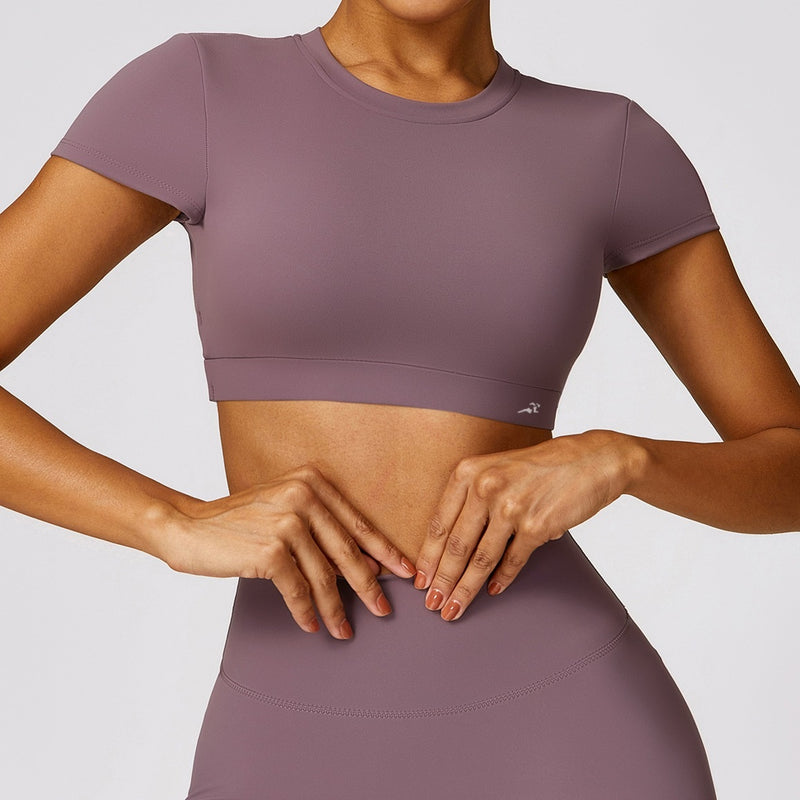Crop top Backless Purple