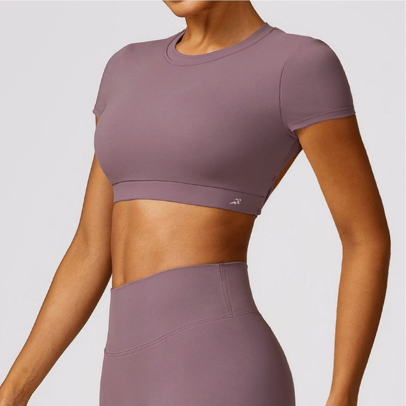 Crop top Backless Purple