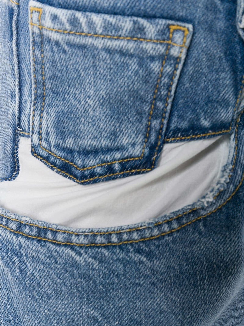 MAISON MARGIELA - Women 5-Pocket Wide-Leg Denim Pants