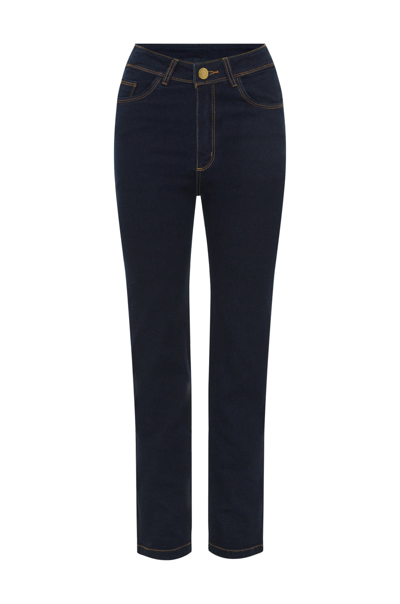 Katya Jeans Dark Denim Blue High Rise