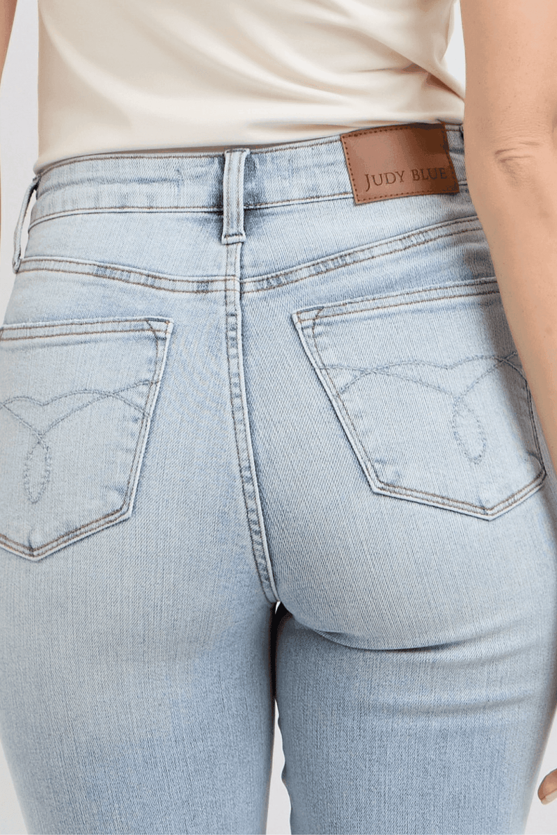 Judy Blue High Waist Tummy Control Bootcut Denim Jeans 88784 - 3 Inseam Options: Short, Regular, Long