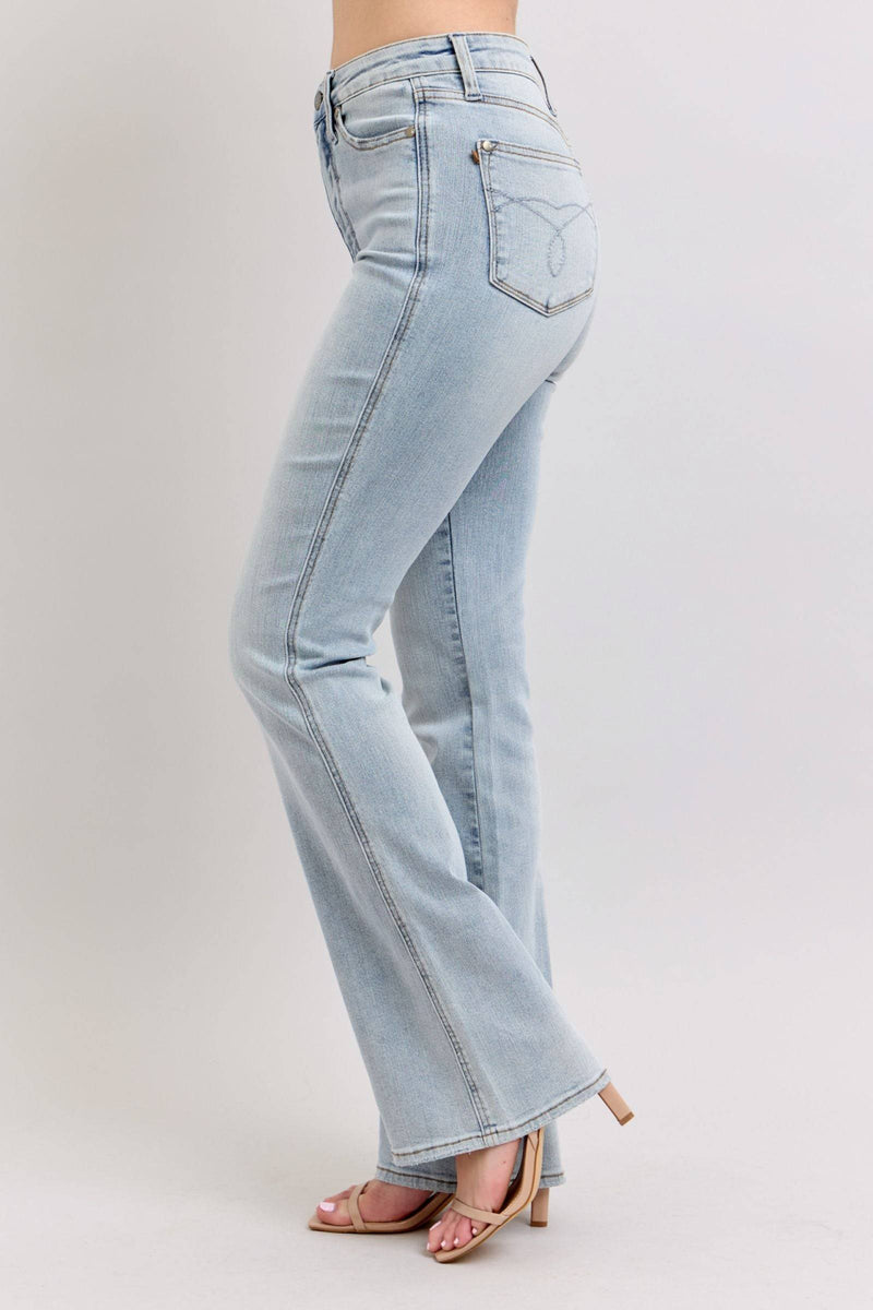 Judy Blue High Waist Tummy Control Bootcut Denim Jeans 88784 - 3 Inseam Options: Short, Regular, Long