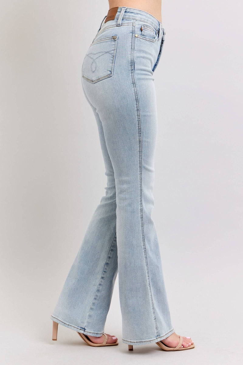 Judy Blue High Waist Tummy Control Bootcut Denim Jeans 88784 - 3 Inseam Options: Short, Regular, Long
