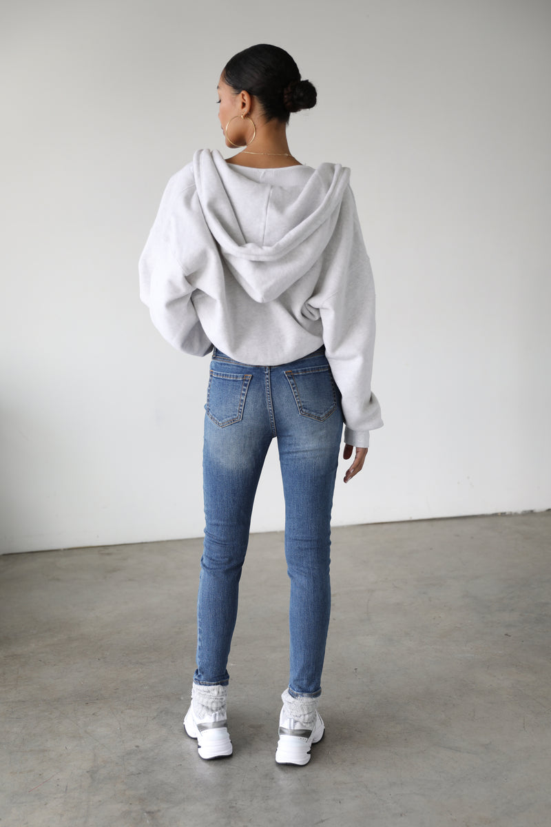 DOGMA DENIM - HIGH RISE SKINNY STRETCH DENIM JEANS - DG7120KM