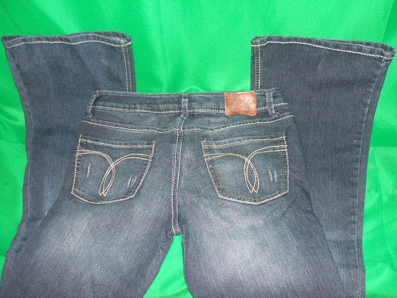 Women Vintage Paris Blues Flare Denim Pants Jeans