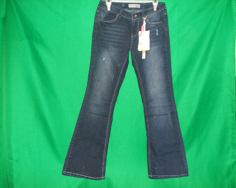 Women Vintage Paris Blues Flare Denim Pants Jeans