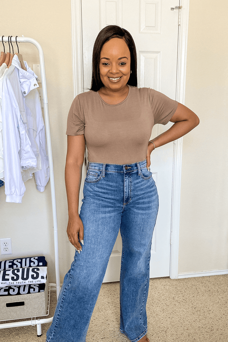 Comfort Zone | Wide Leg Denim Jeans