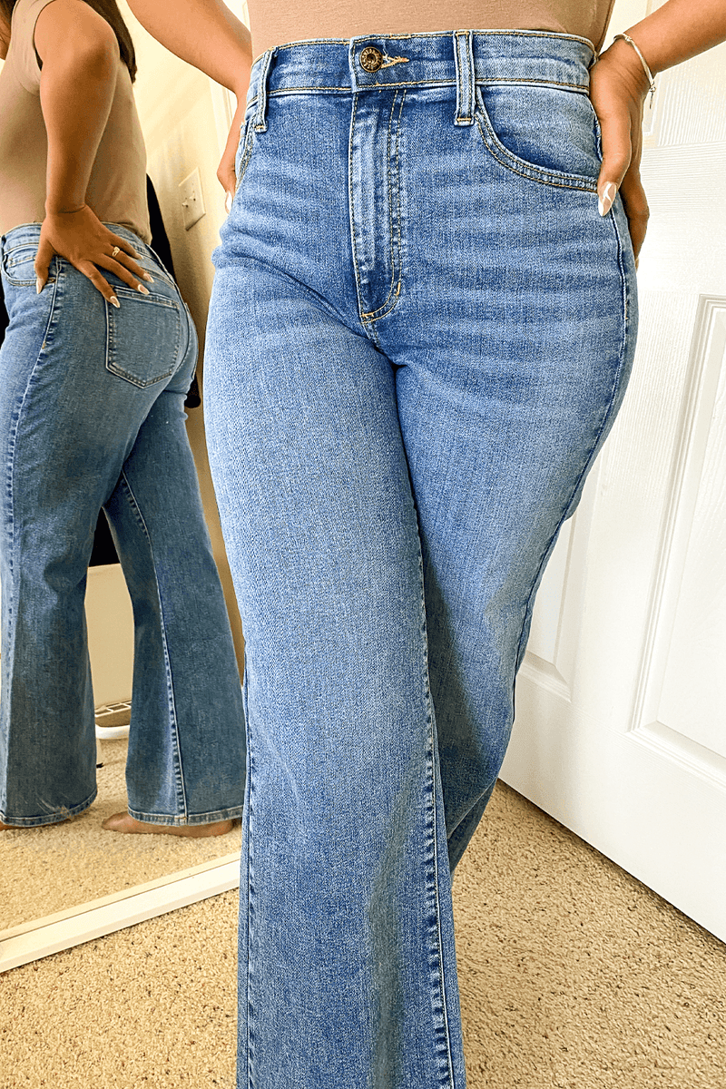 Comfort Zone | Wide Leg Denim Jeans