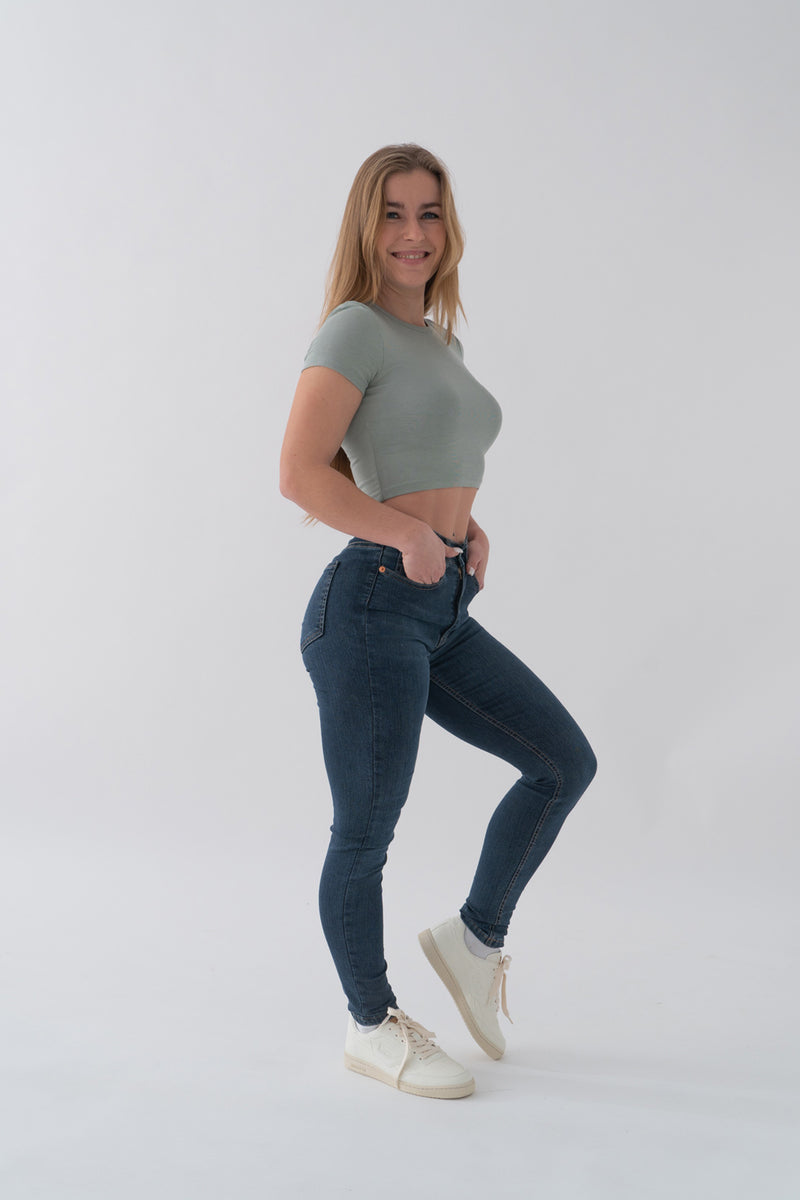 SKINNY HIGH RISE - DARK BLUE
