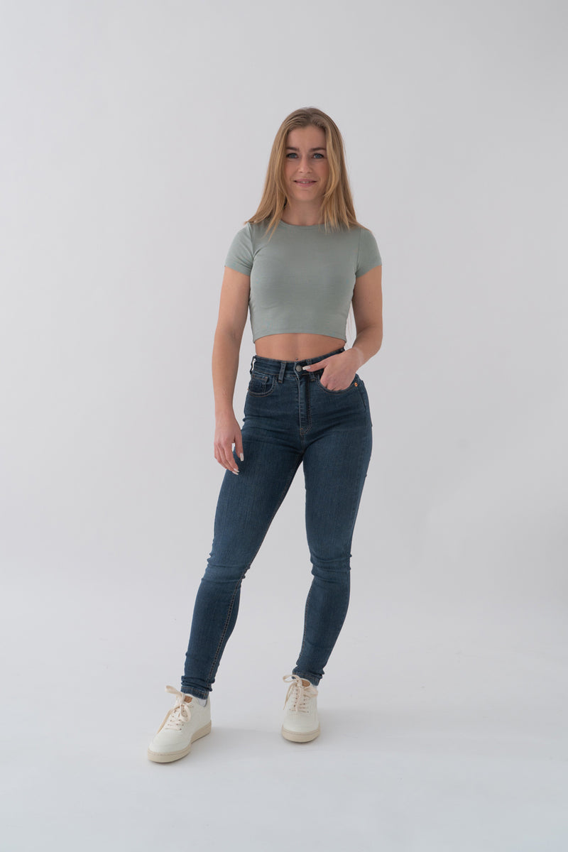 SKINNY HIGH RISE - DARK BLUE
