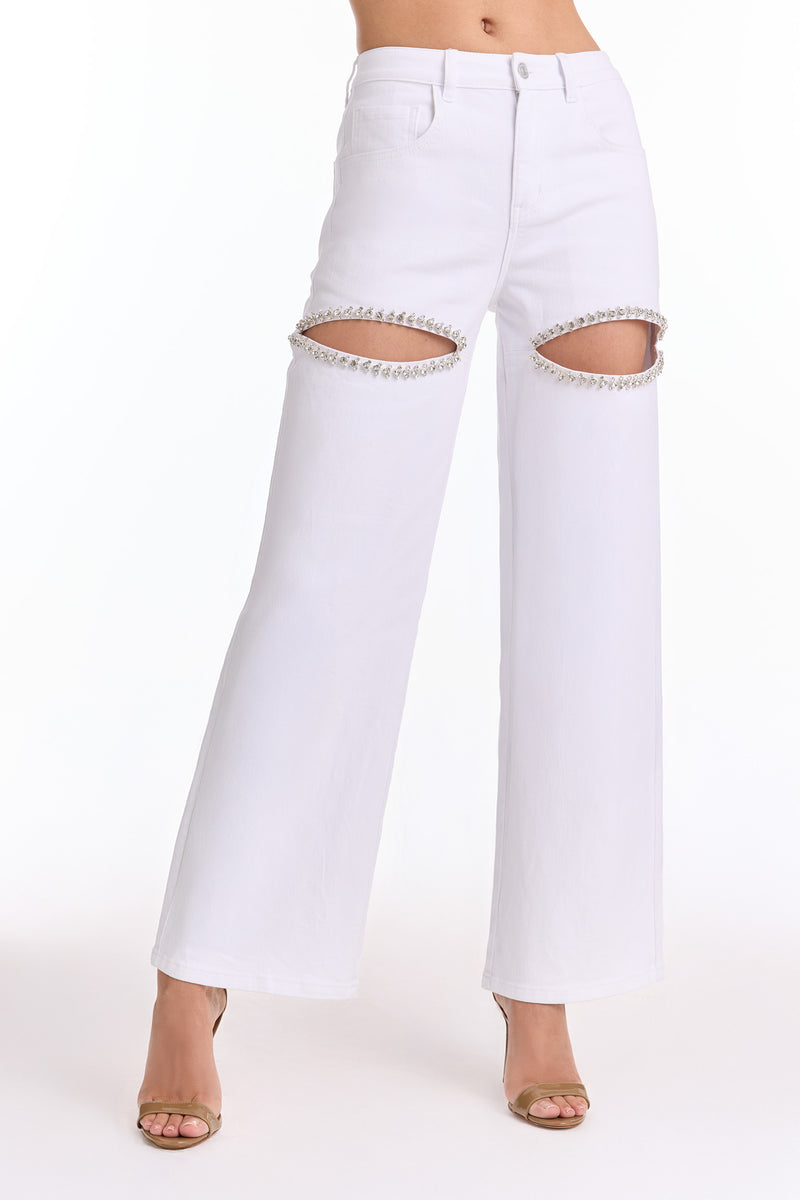 Ivanka Crystal Jean - White