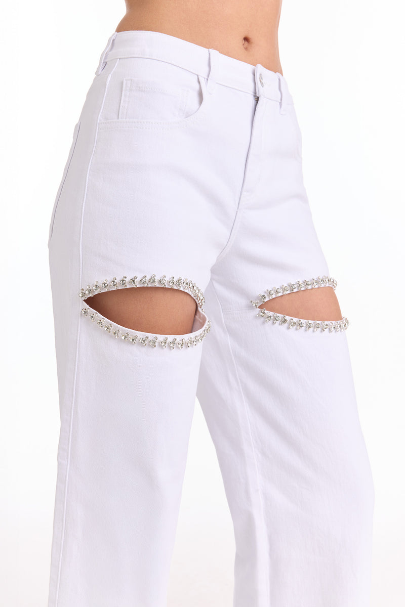 Ivanka Crystal Jean - White
