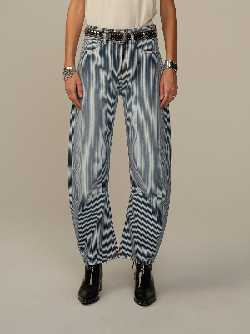Women's Pilon Railroad Stripe Pant steel railroad