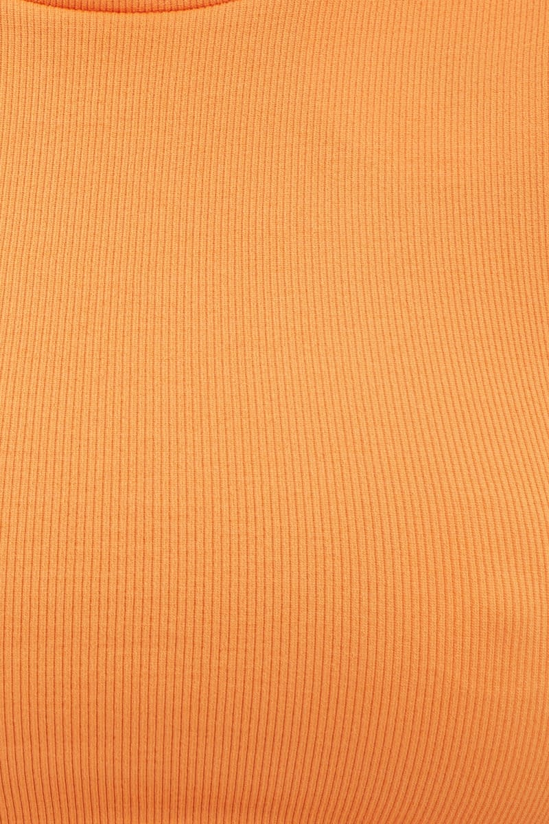 Orange T Shirt Short Sleeve Crew Neck