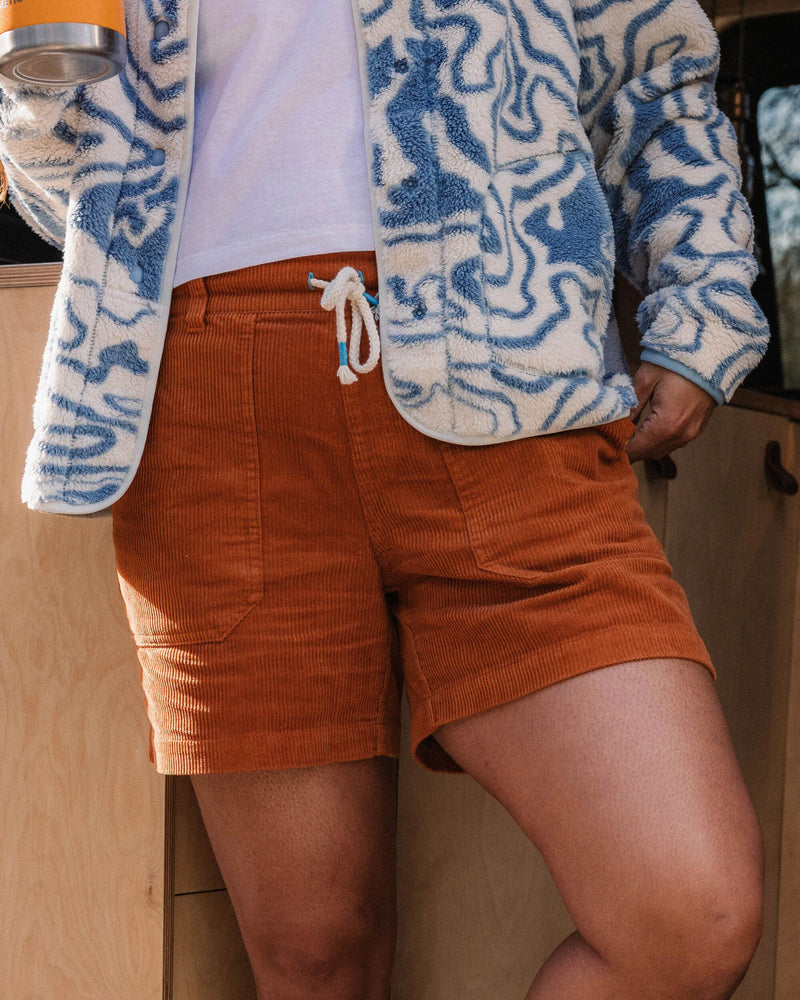 Avian Organic Cord Short - Sunset Orange