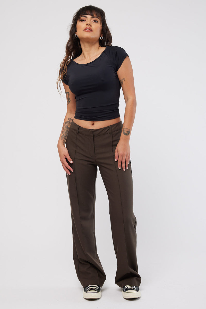 Perfect Stranger Open Back Top Black
