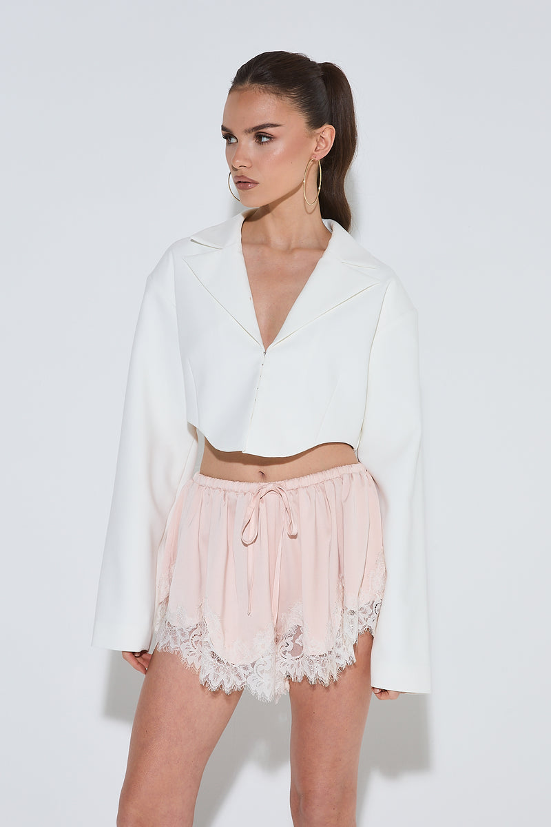 NOEMI Blush Lace Shorts